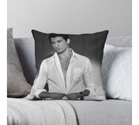 Miles Teller Handsome Square Pillowcase Polyester Linen Velvet Pattern Zip Decorative Pillow Case Home Cushion Case