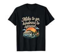 Miles to Go Kindness to Spread Vintage Camper Wanderlust T-Shirt