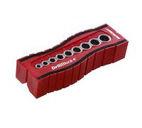 Milescraft 1385 DrillBlock+ Handheld Metric Drilling Guide, Drilling Jig with Drill Guides for 9 of The Most Common Drill Bit Sizes, Precision Drilling Tool Accessory