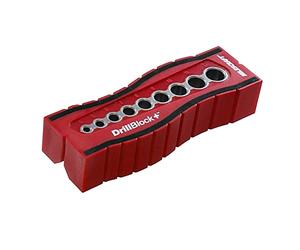 Milescraft 1385 DrillBlock+ Handheld Metric Drilling Guide, Drilling Jig with Drill Guides for 9 of the Most Common Drill Bit Sizes, Precision Drilling Tool Accessory