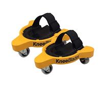 Milescraft 1603 Knee Blades-Durable Heavy-Duty Knee Pads with 3 Casters & Comfortable Gel Cushions for Unisex Adult, Full 360° Turn Capability Without Lifting from the Floor, Yellow, One Size