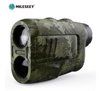 MiLESEEY Range finder 7° Big Field 656Yd laser rangefinder for hunting, with Rain and Fog Ranging Mode, BOW Mode, Auto Height army green