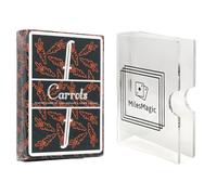MilesMagic Fontaine Playing Cards Limited Carrots V2 Edition Cardistry Rare Deck by Zach Mueller with Crystal Clear Acrylic Transparent Card Protector Clip