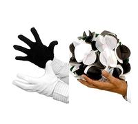 MilesMagic Magician's Gloves to Flower Bouquet Transformation Gimmick Close Up Stage Mentalism Illusion Magic Trick, Black & White