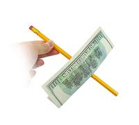 MilesMagic Magician's Misled Pencil Through Dollar Gimmick Close Up Bill Penetration Paper Money Street Stage Mentalism for Real Magic Tricks (Yellow)