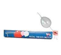 MilesMagic Magician's Needle Through Balloon Gimmick | Piercing Steel Penetration Mentalism | Street or Stage Close Up Magic Trick | with 12 Spare Balloons
