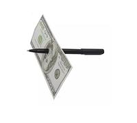 MilesMagic Magician's Pen Through Paper, Dollar, Bill, Poker Card Ultimate Money Penetration Misled Gimmick for Close Up Easy Mystery Magic Tricks, Black