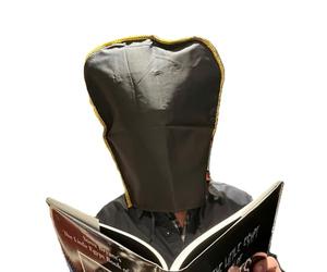 MilesMagic Magician's See Through Blindfold Drive Bag Gimmick Mind Reading Vision Mentalism | Read Thru Cloth Covered Eyes | Street Stage Illusion Magic Trick, Black