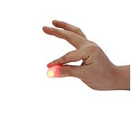 MilesMagic Set of 2 Magic Rubber Thumb Tip Light Up Flash Lights from Anywhere Finger Tricks (RED)
