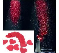 MilesMagic Set of 9 Heart Shaped Magic Snowstorm Paper Flakes Gimmick | Magician’s Snow Paper Stage Show Party Accessory Real Valentines Special Close Up Magic Trick (Red)