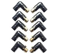 Milestock 10-Pcs 3-PIN XLR Angle Adapter Adjustable Male to Female, XLR 90 Degree, 4 Adjustable Angle Positions, Gold Plated