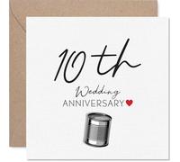 Milestone 10th Anniversary Card, Tin-can Vibes for a Decade Together
