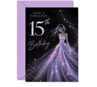Milestone 15th Birthday Card, Sparkling Celebration Vibes
