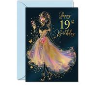 Milestone 19th Birthday Card, Glittering Celebration Vibes
