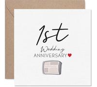 Milestone 1st Anniversary Card, Celebrating One Year of Wedded Bliss