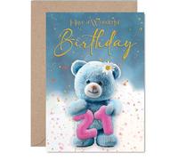 Milestone 21st Birthday Card, Celebrate Turning 21 in Style