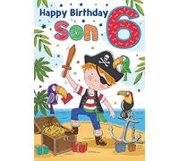 Milestone Age Birthday Card Age 6 Son - 9 x 6 inches - Regal Publishing