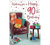 Milestone Age Birthday Card Age 90 M - 9 x 6 inches - Regal Publishing