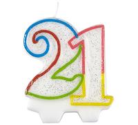 Milestone Birthday Candles 21st - 7.5cm