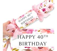 Milestone Birthday Florals | Cracker Making Craft Kit | 6 Crackers with Ribbon