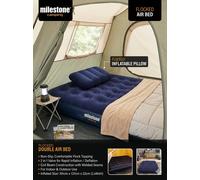 milestone camping 1 X Double Air BED & 2 X INFLATABLE PILLOW SET PICNIC OUTDOOR
