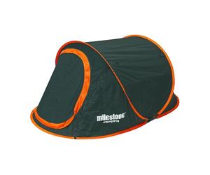 Milestone Camping 17809 Pop Up Tent / 1 Person Water-Resistant Tent with Carry Bag Included