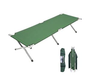 Milestone Camping 20260 Deluxe Folding Camping Bed/Lightweight & Portable/Aluminium Frame & 60 OD Polyester Fabric/Carry Bag Included/Camping, Festivals, Fishing / 189cm x 64cm