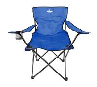 Milestone Camping 20399 Folding Camping Chair with Cup Holder & Storage Bag/Portable Travel Chair/Folds Flat to Store / H80 x W83 x D50cm / Blue Colour