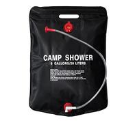 Milestone Camping 20739 20L Heated Compact Portable Solar Power Shower, Black,H60 x W40