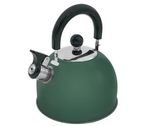 Milestone Camping 24869 2L Whistling Camping Kettle/Pouring Spout and Heat-Resistant Folding Handle/Camping, Fishing, Workshops and Garages