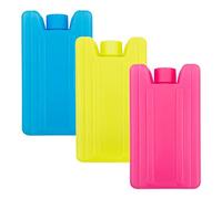 Milestone Camping 25160 Mini Ice Pack Cooler Blocks / Pack of 3 /Multicolor / 100ml Capacity / 10.5cm x 5.5cm