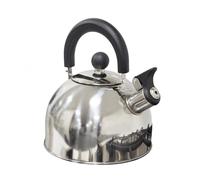 Milestone Camping 65580 2L Whistling Camping Kettle/Durable and Lightweight/Pouring Spout and Heat-Resistant Handle/Stainless Steel/Ideal for Camping, Fishing, Workshops and Garages