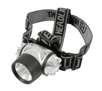 Milestone Camping 53380 7 LED Head Torch Light with Pivoting Ball Head/Lightweight and Comfortable/Perfect for Running, Walking, Camping, Reading, Hiking, DIY & More/Battery Operated