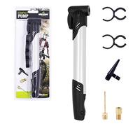 Milestone Camping 80460 Compact Bicycle Air Pump / Includes Brackets and Adaptors / Compact Size / Durable Material / Multi-Purpose Tool / Cycling Essential