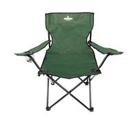 Milestone Camping 20389 Folding Camping Chair with Cup Holder & Storage Bag/Portable Travel Chair/Folds Flat to Store / H80 x W83 x D50cm / Green Colour