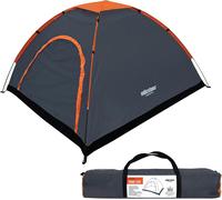 Milestone Camping Dome Tent 4 Person Water Resistant Charcoal/Orange