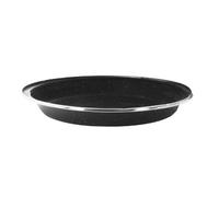 Milestone Camping Plate Enamel Black D:24cm