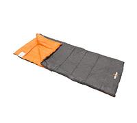 Milestone Camping, Grey, 26730 Single Envelope Sleeping Bag | 3 Season | Double Insulation | Full Length Dual Zip | Grey & Orange | Packs Down Tight | 210cm x 85cm