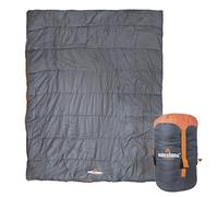 Milestone Camping, Grey, 26750 Envelope Sleeping Bag | 3 Season | Double Insulation | Full Length Dual Zip | Grey & Orange | Packs Down Tight | 210cm x 170cm