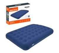 Double Flocked Airbed - Blue Blue