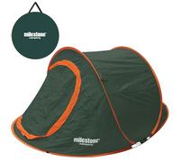 Milestone Camping Pop Up Tent / 2 Person Water-Resistant Tent with Carry Bag Included