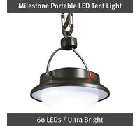 Milestone Camping Portable Tent Light / Ultra Bright White / 60 LEDs
