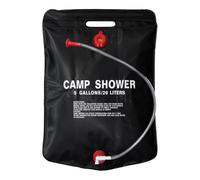 Milestone Camping 20739 20L Heated Compact Portable Solar Power Shower, Black,H60 x W40