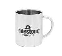 Milestone Camping 65980 Stainless Steel Camping Mug/Double Walled with 300ml Capacity/Camping, Festivals, Fishing