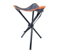 Milestone Camping Stool Folding Tripod Charcoal/Orange