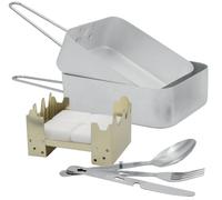 Milestone Camping Stove, Cookware & Cutlery Set with Fuel Blocks 13pcs