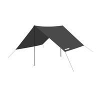 Milestone Camping Tarp Shelter with Steel Poles / 2.8 x 2.8m / 1500 mm Waterproof Canopy for Camping, Fishing, Beach, Picnics/Includes Poles, Ropes, Glow in the Dark Ground Pegs and Carry Bag