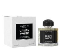 MILESTONE CRISPY WHITE Eau De Parfum 100ML - Unisex Fragrance | Fresh Citrus, Juniper & Vanilla Notes | Elegant Woody-Aromatic Scent with Sandalwood & Amber | Long-Lasting Eau De Parfum