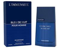 MILESTONE L’IMMENSITÉ BLUE DE NUIT Eau De Parfum for Men - 100ML | Luxurious Long-Lasting Perfume with Lime, Coriander, Leather & Amberwood | Fresh Woody Masculine Fragrance Gift for Him