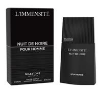 MILESTONE L’IMMENSITÉ NUIT DE NOIRE Eau De Parfum - 100ML | Long-Lasting Woody Amber Perfume for Men | Bold, Mysterious & Elegant Fragrance - Luxury Evening Scent Gift for Him